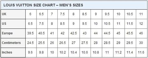 louis vuitton shoe size chart men's|Louis Vuitton Size Chart .